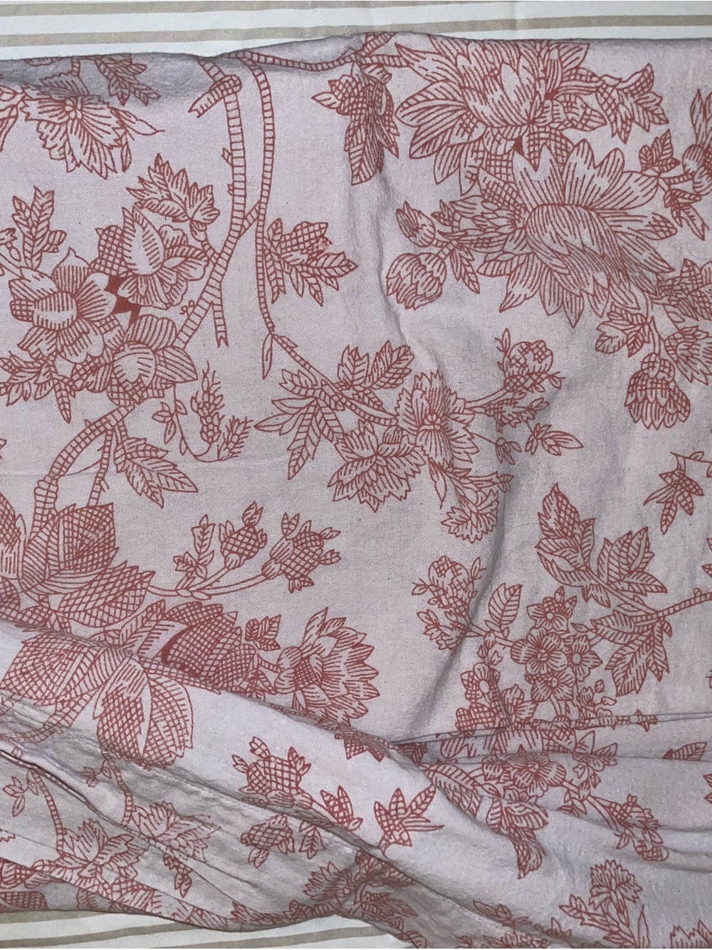 Urban Outfitters Dusty Pink Shower Curtain with Pink Floral Print